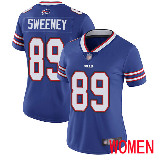 Women Buffalo Bills #89 Tommy Sweeney Royal Blue Team Color Vapor Untouchable Limited Player NFL Jersey